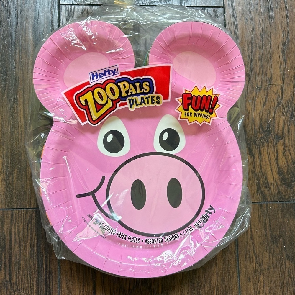 Hefty, Zoo Pals Plates, Variety Club Pack